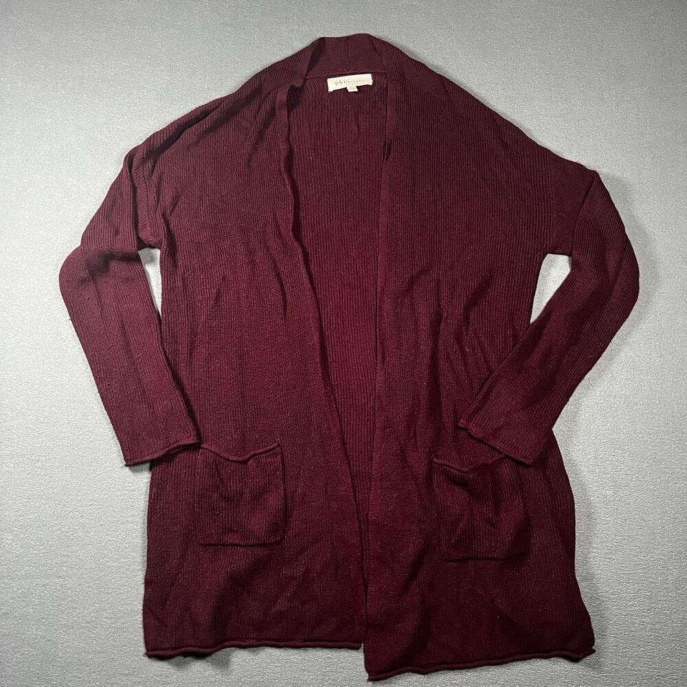 Philosophy Women's Burgundy and Red Cardigan